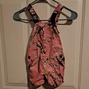 Kids Pink Camouflage Overalls